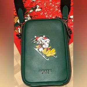 Disney X Coach Stanton Crossbody With Winter Motif